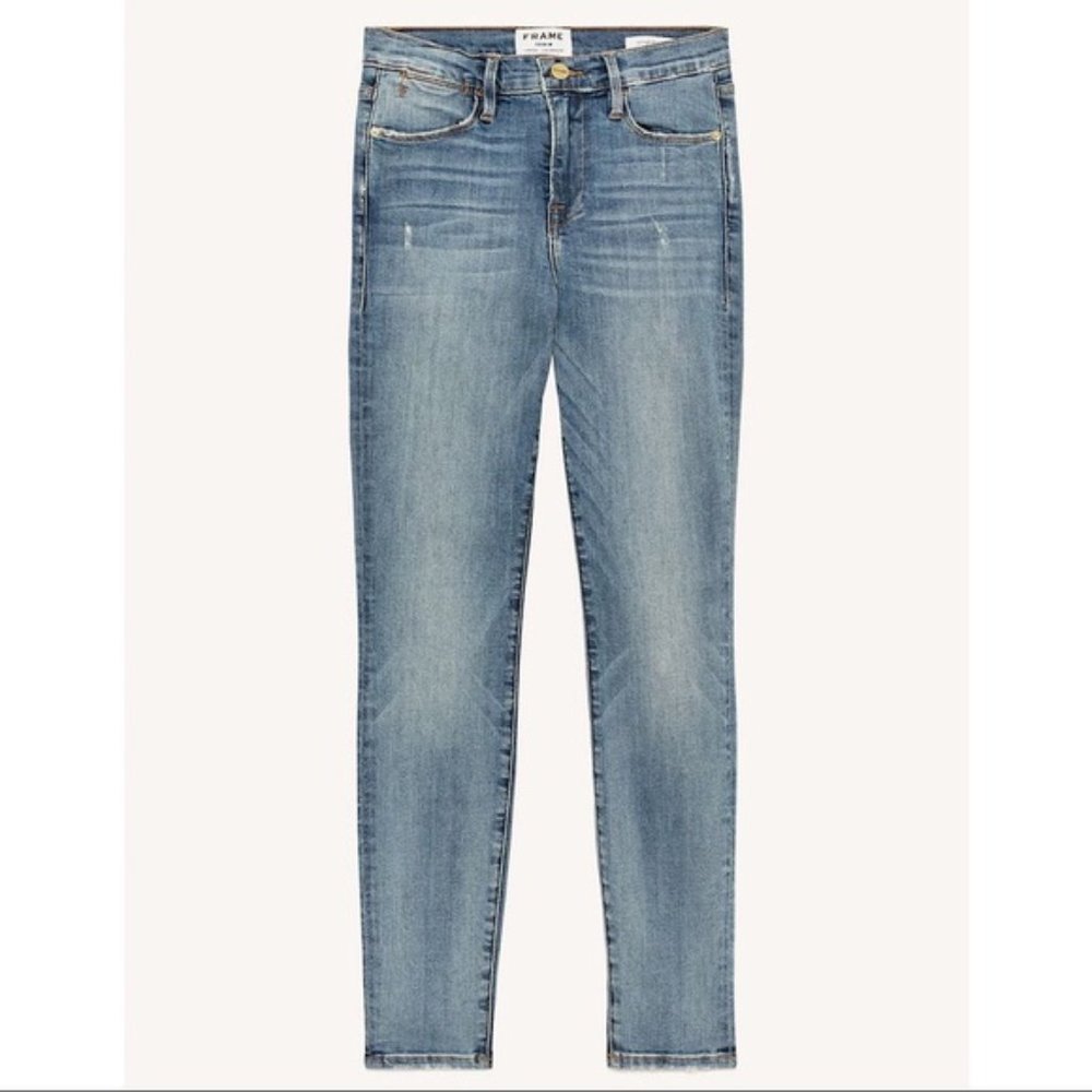 Frame Le High Skinny Size 28 Beaufort Wash